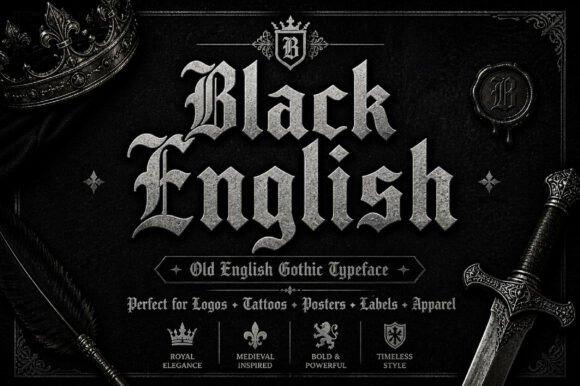Black English: The Gothic Display Typeface for Bold Branding