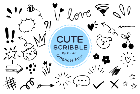 Cute Scribble Doodle: A Designer’s Go-To for Playful Branding