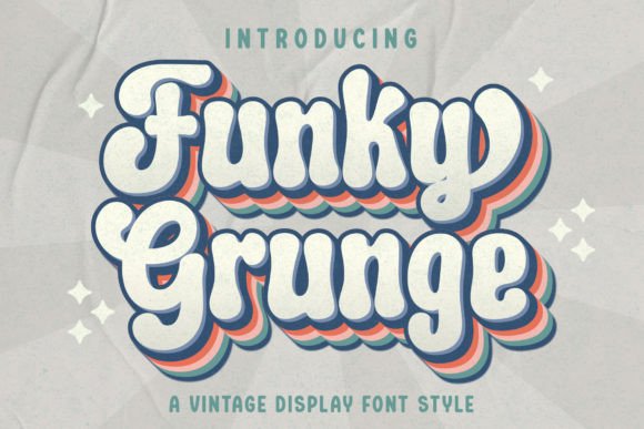 Funky Grunge: A Vintage Display Font for Authentic Design