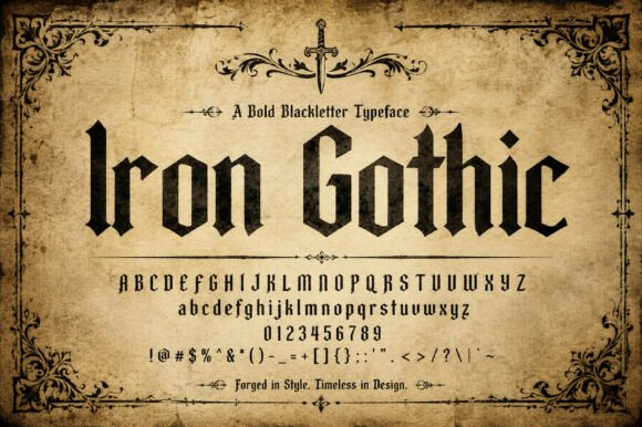 Iron Gothic: The Blackletter Typeface Forged with Precision