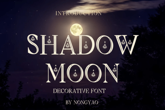 Shadow Moon: Where Modern Typography Meets Artistic Flair