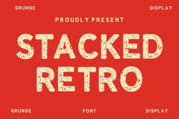 Stacked Retro: The Gritty Typeface for Bold Visuals